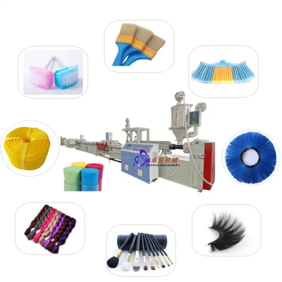  Machine d'extrudeuse de monofilament en plastique Pet/PP/PE/PA/PBT pour balai/brosse/corde.  /Filet/Cheveux synthétiques/Fibre de cils synthétiques 10